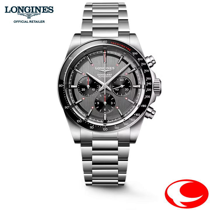 5年間保証　ロンジン コンクエスト LONGINES CONQUEST クロノ スキーエディション オートマティック 自動巻き 42mm 10気圧防水 L3.836.4.52.9 FIS アルペン世界スキー選手権 2025の記念モデル ラバーストラップ付き【L38364529】