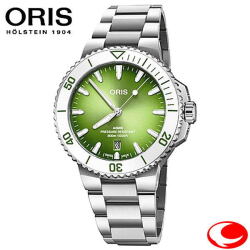 [オリス] ORIS オリス NEW AQUIS DATE アクイスデイト ウォーターメロンカラー 01 733 7787 4137-07 8 22 04PEB 国内正規品  自動巻き オートマティック 41.5ミリ【マイオリス登録でメーカー3年間保証】