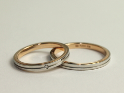 ニナリッチ（NINA RICCI）結婚指輪ペア2本分【プラチナ900/ピンク