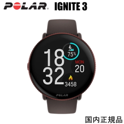 POLAR IGNITE 3 ポラール イグナイト3 カッパー/ブラウン（900106239） プレミアムGPSスポーツ・ヘルスケアウォッチ 有機ELディスプレイを採用、ゴリラガラス3.0 デュアルバンドGPS搭載 本格的なランニング スマートウォッチ