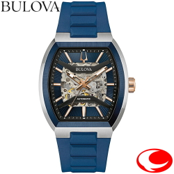 BULOVA ブローバ クラシック マキナ 98A318 ラバーバンド 自動巻き 42時間パワーリザーブ 40mm 5気圧防水 （メーカー取り寄せ品）