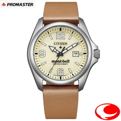 CITIZEN プロマスター BN0247-10A (限定モデル650本) mont-bellコラボレーションモデル エコ・ドライブ ソーラー 腕時計 メンズ ユニセックス 20気圧防水 チタンケース ブラウンカーフベルト