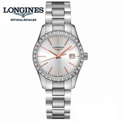 LONGINES ロンジン 腕時計 ロンジン  コンクエスト　クラシック 34mm 女性用　5気圧防水　シルバーダイヤル （男女兼用サイズ） L2.386.0.72.6  L23860726 正規品 （信頼の2年保証付）-ロンジン公式サイト登録/正規販売店