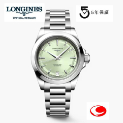 ５年間保証 LONGINES ロンジン 腕時計 ロンジン  コンクエスト　サンレイグリーン　34mm　レディース　ユニセックス　L3.430.4.02.6　自動巻   正規品  耐磁時計　【送料無料】【名入れ】L34304026