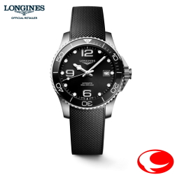 ロンジン LONGINES メンズ  腕時計 ハイドロコンクエスト ダイバーズウォッチ 39mm L3.780.4.56.9  ブラックセラミックベゼル 300m防水 -ロンジン公式サイト登録/正規販売店-