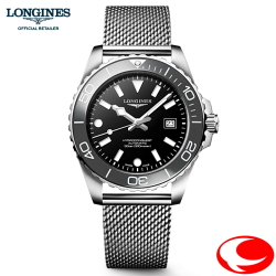 5年間保証  LONGINES  ロンジン ハイドロコンクエスト 自動巻 ウォッチ, Ø 42.00 mm, ステンレススティールとセラミック, L3.788.4.70.6 L37884706