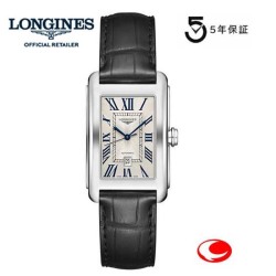 【正規5年間保証】ロンジン　ドルチェヴィータ　スクエアケース　27.7ｘ43.8ミリ【メンズ】自動巻き 腕時計 ブラック革ベルト L5.757.4.71.0 L57574710 【ロンジン 腕時計】【lonjines】
