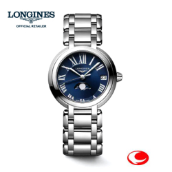LONGINES ロンジン  (プリマルナ)　L8.115.4.91.6   ブルー文字盤　レディース　30.5mmサイズ　ロンジン プリマルナ　クォーツ（6時位置にムーンフェイズ表示）L81154916　母の日