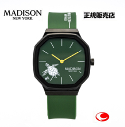 マディソン ニューヨーク MADISON NEW YORK 残念じゃない海の生きものシリーズ ウミガメ 腕時計 MA011014-5