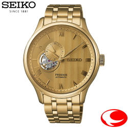SEIKO セイコーウオッチ 腕時計 プレザージュ Japanese Garden SARY264 メンズ オールゴールドカラー 日常生活用防水 オープンハート メカニカル 自動巻き オートマティック