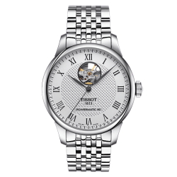 【TISSOT】ティソ メンズ 腕時計 LE LOCLE Powermatic 80 オープンハート T006.407.11.033.02　ル・ロックル パワーマティック 80 パワーリザーブ80時間（国内正規販売店）T0064071103302 ニバクロン製ひげゼンマイ【正規2年間保証付】