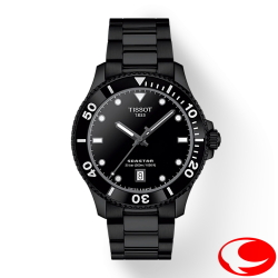 正規品【TISSOT】ティソ シースター1000 クオーツ Tissot Seastar 1000 Quartz 40mm  腕時計  T120.410.33.051.00  T1204103305100 オールブラックPVD  30気圧防水 正規２年間保証