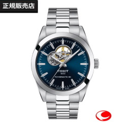 【TISSOT】ティソ 腕時計 ジェントルマン オートマティック オープンハート 　文字盤カラーブルー　POWERMATIC 80.601 T127.407.11.041.01（国内正規販売店）T1274071104101【送料無料】【ギフト】