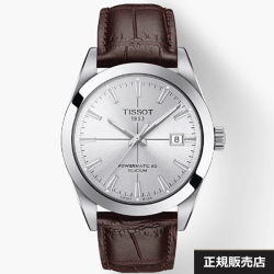 【TISSOT】ティソ メンズ 腕時計 GENTLEMAN T127.407.16.031.01 Tissot Gentleman Powermatic 80 Silicium ジェントルマン オートマティック パワーマティック80 シリシウム 自動巻き  革ベルト（国内正規販売店）T1274071603101【正規2年間保証】