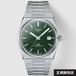 【TISSOT】ティソ 腕時計 PRX ピーアールエックス 　オートマティック  自動巻き グリーン文字盤　パワーマティック80 T137.407.11.091.00（国内正規販売店）T1374071109100【送料無料】【ギフト】