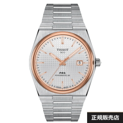 【TISSOT】ティソ 腕時計 PRX ピーアールエックス オートマティック T137.407.21.031.00  径40ミリ 10気圧防水 サファイアガラス 　シルバー文字盤（国内正規販売店）T1374072103100　Nivachron製ヒゲゼンマイ