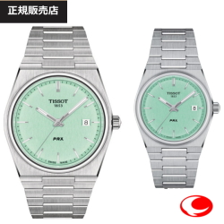 【TISSOT】ティソ PRX ペアウォッチ 腕時計 ミントグリーン  40ｍｍ T137.410.11.091.01   35ｍｍ T137.210.11.091.00 （国内正規販売店）【送料無料】【ギフト】【40ミリ】【35ミリ】