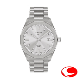 【TISSOT】ティソ PRC100 ピーアールシー 100 Solar Quartz ライトマスターソーラーテクノロジー搭載 ソーラークォーツ 39mm T151.422.11.031.00 T1514221103100 10気圧防水 シルバー文字盤