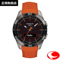 【TISSOT】ティソ メンズ ユニセックス 腕時計 T-TOUCH CONNECT SPORTS コネクトスポーツ T153.420.47.051.02 チタンケース オレンジ 43ミリ GPS搭載 心拍計測 AMOLED 長時間バッテリー【手首実寸20cmまで対応】（国内正規販売店）