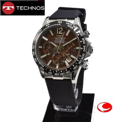 テクノス TECHNOS クオーツ　ブラック　10気圧防水 メンズ クロノグラフ　T8C03BA【送料無料】