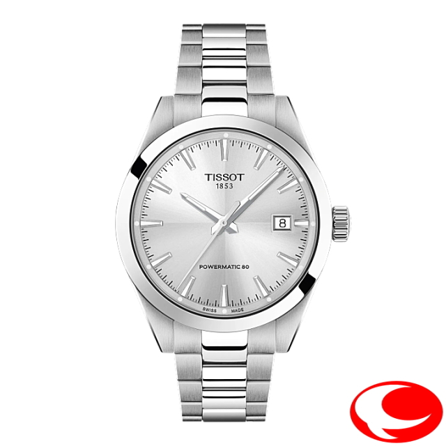 TISSOT ティソ Gentleman ジェントルマン 38mm T1658071103100 T165.807.11.031.00 シルバー文字盤 自動巻き パワーマティック80 ニヴァクロン製ヒゲゼンマイ【ティソ正規販売店】【メーカー2年間保証付き】