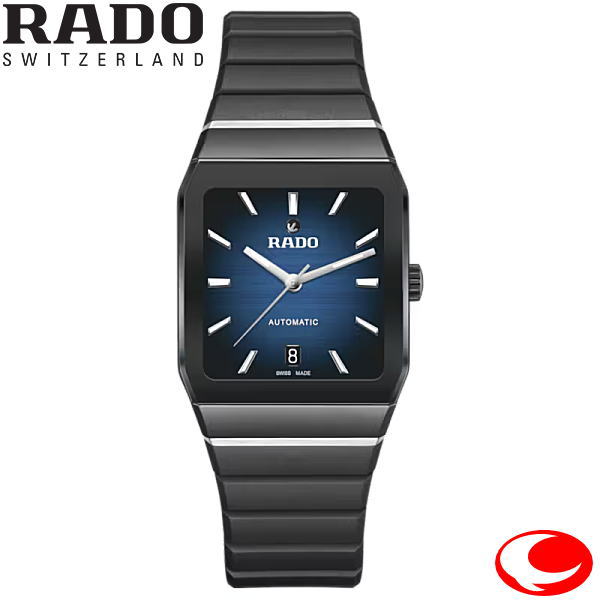 RADO (ラドー) アナトム オートマティック Anatom Automatic 自動巻き ユニセックス 腕時計 32.5ミリ  ブルー/ブラックグラデーション文字盤 反射防止コーティング R10202209  ブラックラバーベルト（正規5年間保証）