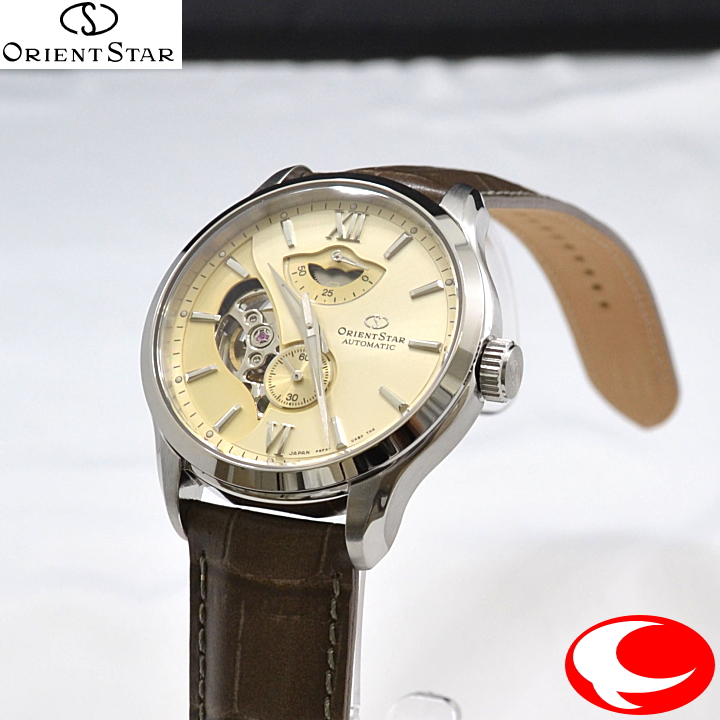 ORIENT STAR オリエントスター  Contemporary  コンテンポラリーコレクション  レイヤードスケルトン  RK-AV0B10G シャンパンゴールド 自動巻き オートマティック メンズ 腕時計 カーフバンド