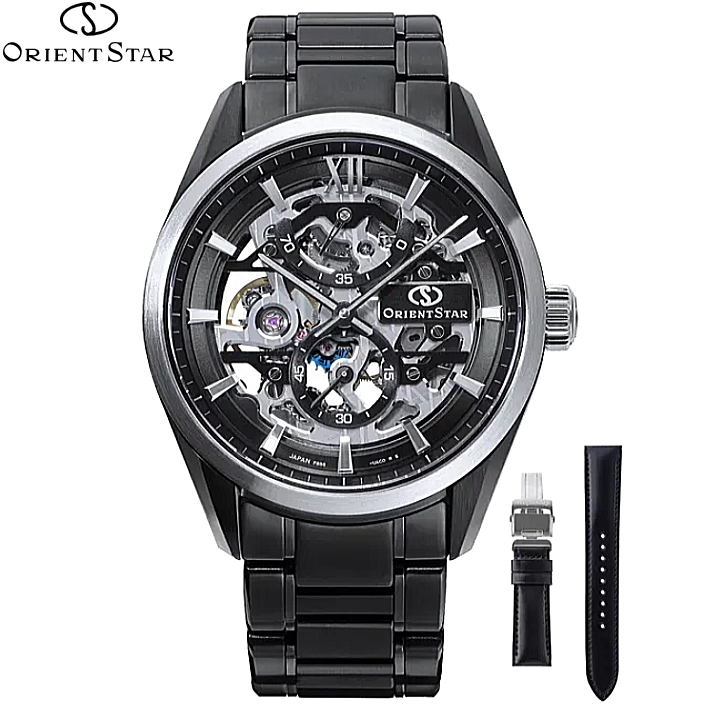 ORIENT STAR オリエントスター M34 F8 スケルトン ハンドワインディング RK-AZ0105N 75周年記念モデル コードバン替えバンドつき ペルセウス座流星群  手巻き式 機械式 パワーリザーブ70時間 正規メーカー保証2年間 国内限定本数300本(26年3月5日発売)