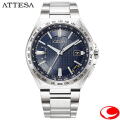 CITIZEN ATTESA アテッサ CB0210-54L ACT LINE ソーラー 電波 メンズ 腕時計 日中米欧電波受信 ワールドタイム 耐ニッケルアレルギー スーパーチタニウム・三ツ折れプッシュタイプ 10気圧防水 1年間メーカー保証(MY CITIZENご登録により2年間)
