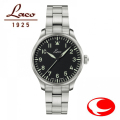 ラコ パイロットウォッチ Laco 861988 PILOT Augsburg39 パイロット アウクスブルク39　ステンレスベルト　 自動巻き 腕時計 8612140 5気圧防水 ブラック文字盤【ラコ腕時計正規販売店】