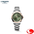 正規5年間保証付 ロンジン 腕時計 LONGINES コンクエスト 30mm サンレイグリーン レディース 自動巻 オートマティック L33205026 ステンレススチール&18kローズゴールドgc200 10気圧防水 L3.320.5.02.6 正規販売店 正規品
