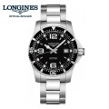 【ご購入特典あります。】（５年間保証）LONGINES ロンジン 腕時計 ハイドロコンクエスト 41mm　300m防水　自動巻　　L3.742.4.56.6 正規品 　ロンジン公式サイト登録/正規販売店-  L37424566　シリコン製ひげぜんまい