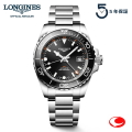 ロンジン ハイドロコンクエスト GMT 　41mm　30気圧防水 L3.790.4.56.6  正規品 （信頼の5年保証付）-ロンジン公式サイト登録/正規販売店-  L37904566  【送料無料】【名入れ】