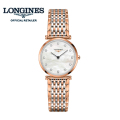 ロンジン 腕時計　 ラ　グラン　クラシック　ドゥ　ロンジン腕時計 29mmサイズ　L4.512.1.97.7  レッドPVD ブラウン文字盤 コンビ（レディース）L45121977