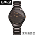 正規5年間保証【RADO】ラドー 腕時計　トゥルー シンライン ネイチャーコレクション ブラウン　クオーツ  True Thinline Nature collection  ハイテクセラミックス  R27004302 -ラドー公式サイト登録/正規販売店