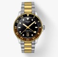 【TISSOT】ティソ シースター 1000 ジーエムティーメンズ 腕時計　Tissot Seastar 1000 GMT 40mm　T120.852.22.051.00　30気圧防水 ブラック文字盤 コンビベルト