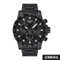 【TISSOT】ティソ スーパースポーツ クロノ T125.617.33.051.00 メンズ 腕時計 フルブラックPVDコーティングの316Lステンレススチール  END OF LIFE機能搭載（国内正規販売店）T1256173305100【送料無料】【正規2年間保証付】