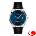 【TISSOT】ティソ クラシック ドリーム 40mm 80時間パワーリザーブ 10気圧防水 ブルー文字盤 T1584071604100 T158.407.16.041.00 ブラックレザーベルト【ティソ正規販売店】【正規2年間保証】