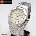 テクノス(TECHNOS) 腕時計 T9C07SW  ボワイト文字盤 最新定番モデル 　5気圧防水 八角形 オクタゴン【送料無料】【父の日】