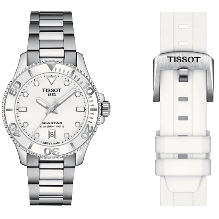 【TISSOT】ティソ  腕時計 SEASTAR シースター 1000　36ｍｍ　T120.210.11.011.00 30気圧防水 インターチェンジャブルシステム付ブレスレット（正規販売店）T1202101101100【2年間保証】男性用 女性用 ユニセックス クオーツモデル