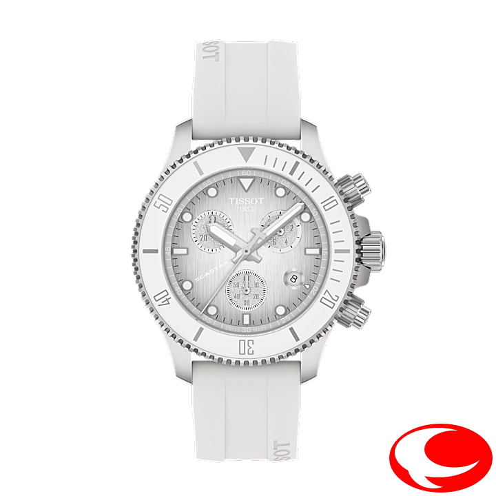 【TISSOT】ティソ シースター 1000 クォーツ クロノグラフ 38mm T120.217.17.011.00 T1202171701100 30気圧防水 グレーデッド・ホワイトーグレー