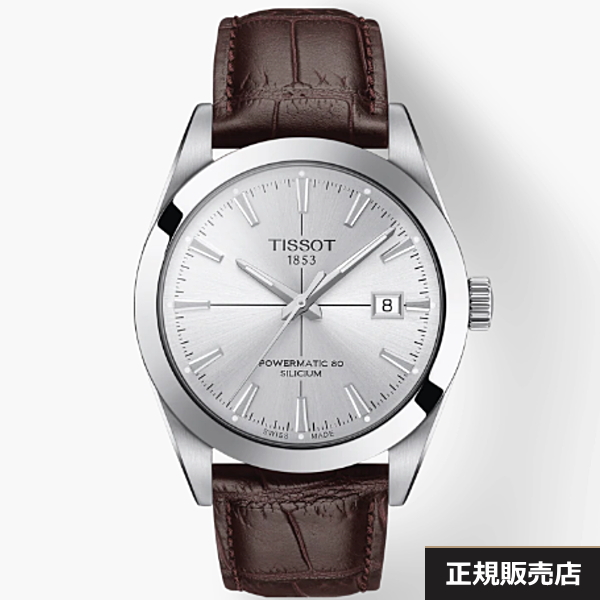 【TISSOT】ティソ メンズ 腕時計 GENTLEMAN T127.407.16.031.01 Tissot Gentleman Powermatic 80 Silicium ジェントルマン オートマティック パワーマティック80 シリシウム 自動巻き  革ベルト（国内正規販売店）T1274071603101【正規2年間保証】