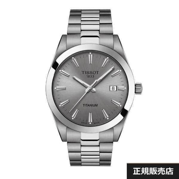 【TISSOT】ティソ メンズ 腕時計 チタン GENTLEMAN　T127.410.44.081.00 ジェントルマン クォーツ 　グレー(アンスラサイト)文字盤（国内正規販売店）T1274104408100【送料無料】【正規2年間保証付】