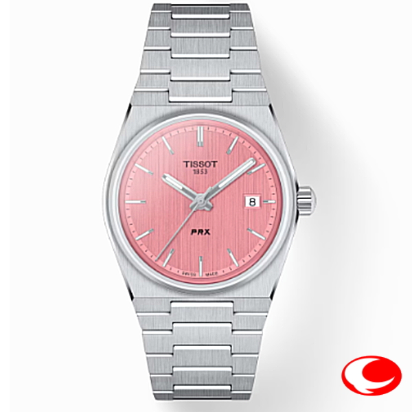 【TISSOT】ティソ 腕時計 PRX　35ｍｍ　ピンク クオーツ　 ピーアールエックス　 T137.210.11.331.00　 ユニセックスモデル　ケース径35ミリ ピンクガラス 10気圧防水（正規販売店）T1372101133100【送料無料】【2年間保証付】