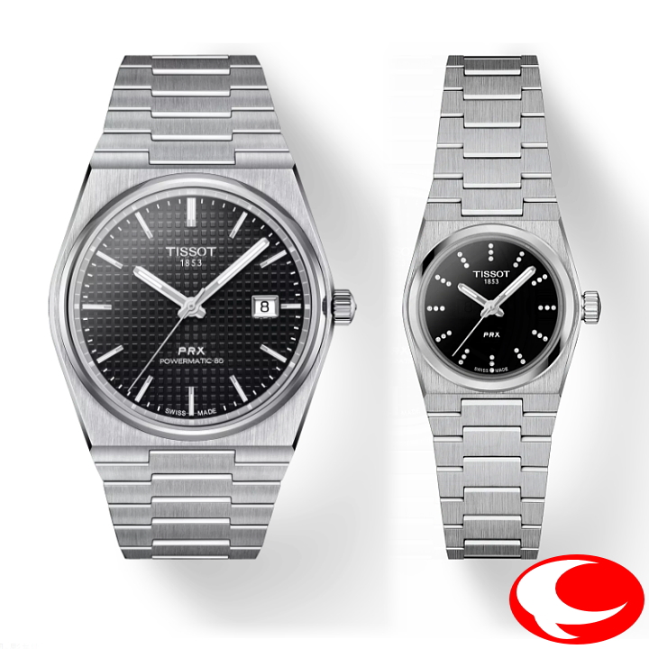 【TISSOT】ティソ 腕時計 PRX ピーアールエックス ペアウォッチ オートマティック　T137.407.11.051.00  T1374071105100  40mm   ティソ PRX ピーアールエックス クォーツ 25mm　T137.010.11.056.00（国内正規販売店）【正規２年間保証付き】