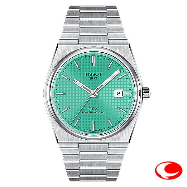 【TISSOT】ティソ PRX ピーアールエックス パワーマティック80 オートマティック　ライトグリーン light Green 文字盤 T137.407.11.091.01   径40ミリ 10気圧防水 サファイアガラス （国内正規販売店）T1374071109101【40mm】