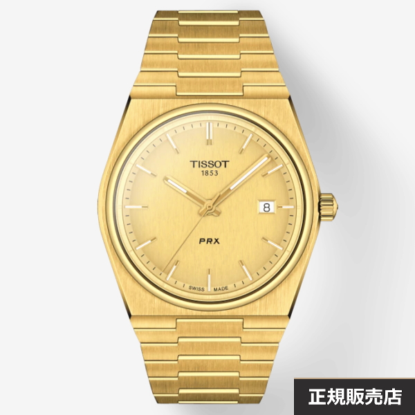 【TISSOT】ティソ 腕時計 PRX ピーアールエックス クオーツ イエローゴールドPVD 40mm T137.410.33.021.00（国内正規販売店）T1374103302100【送料無料】【ギフト】