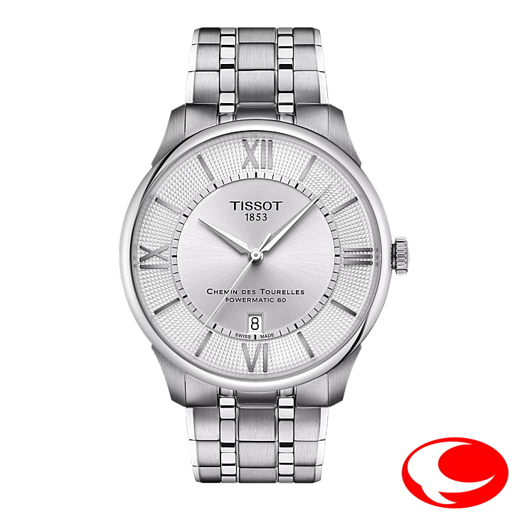 TISSOT ティソ Chemin Des Tourelles シュマン・デ・トゥレル 42mm  T1394071103800  T139.407.11.038.00 シルバー文字盤 メンズ 腕時計 自動巻き オートマティック 二ヴァクロン パワーマティック80【正規品】【メーカー２年間保証付き】