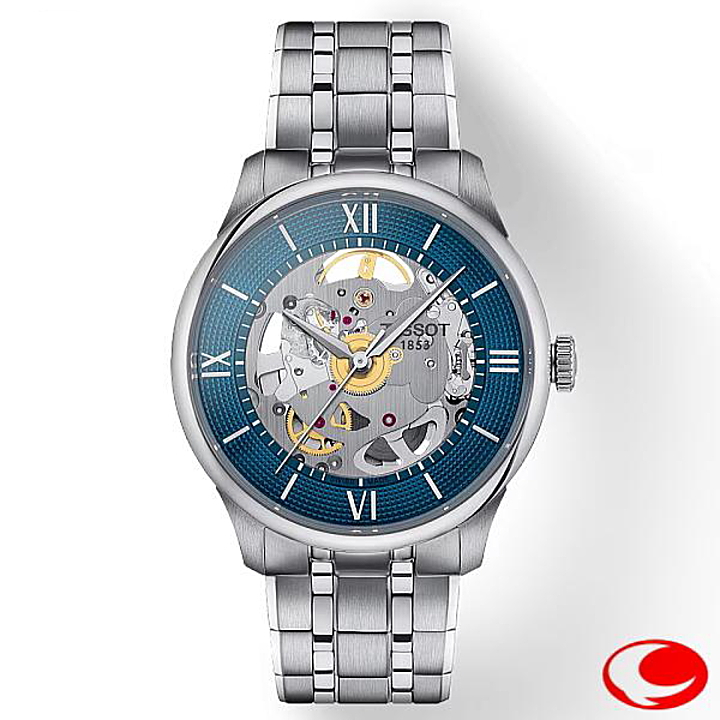 TISSOT ティソ シュマン・デ・トゥレル スケルトン  CHEMIN DES TOURELLES SKELETON　T139.836.11.048.00 自動巻き オートマティック ブルー文字盤