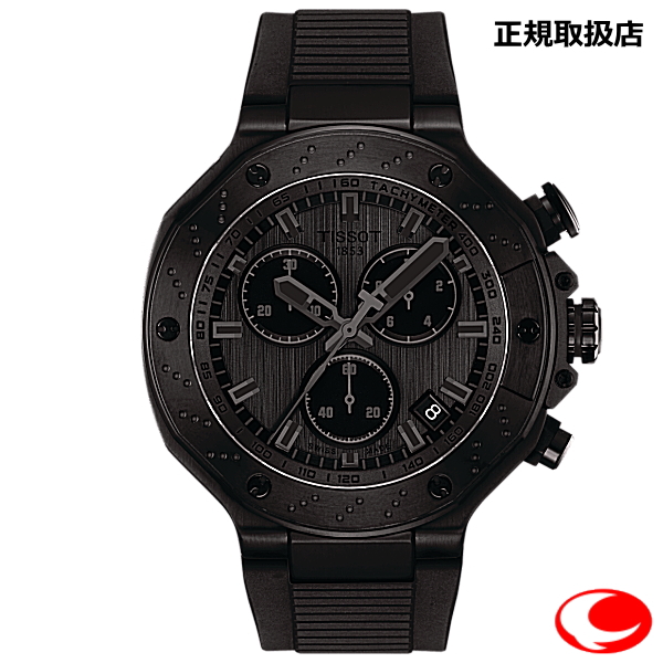 ティソ  TISSOT T-レース クォーツ クロノグラフ ダークグレー文字盤 メンズ 腕時計 シリコンストラップ T1414173706100（国内正規販売店）正規２年間保証付き T141.417.37.061.00
